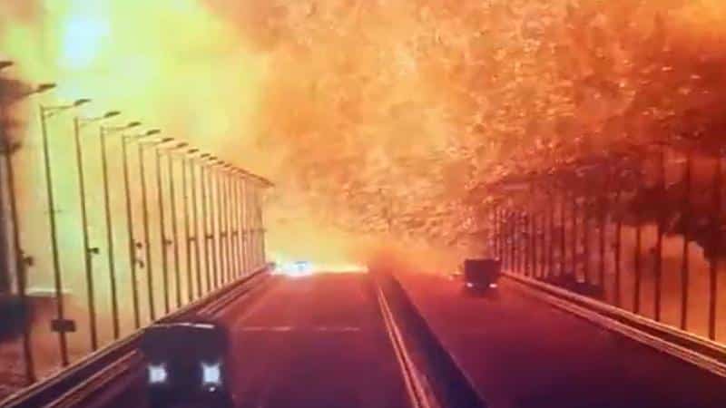 Explosion auf Krim-Brücke