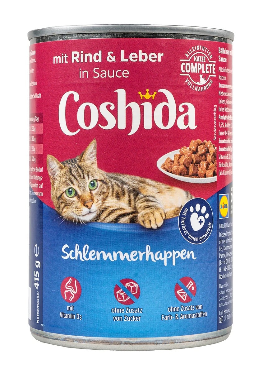 Katzenliebling Coshida: Nassfutter überzeugt Stiftung Warentest